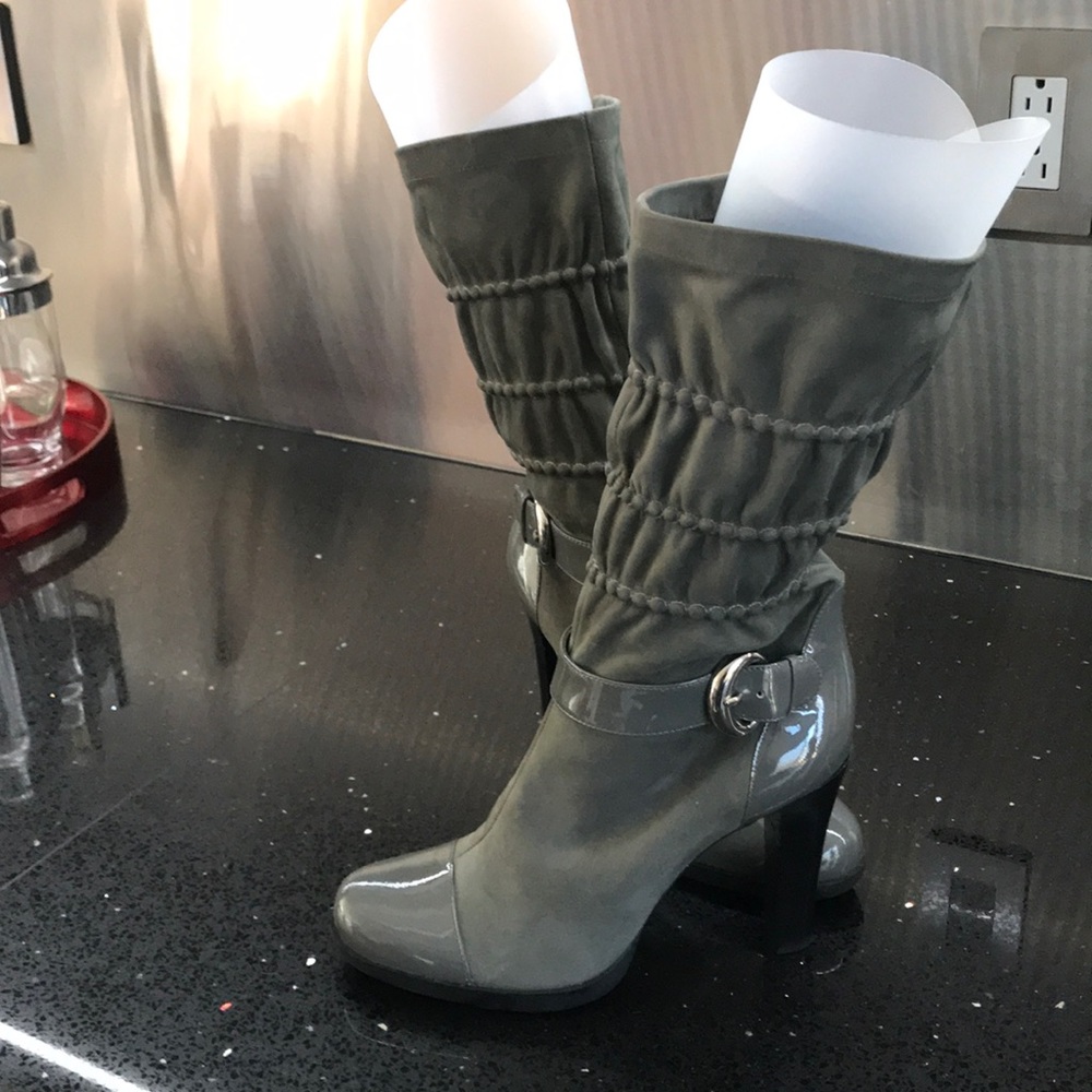 Via Spiga Mixed Material Boots